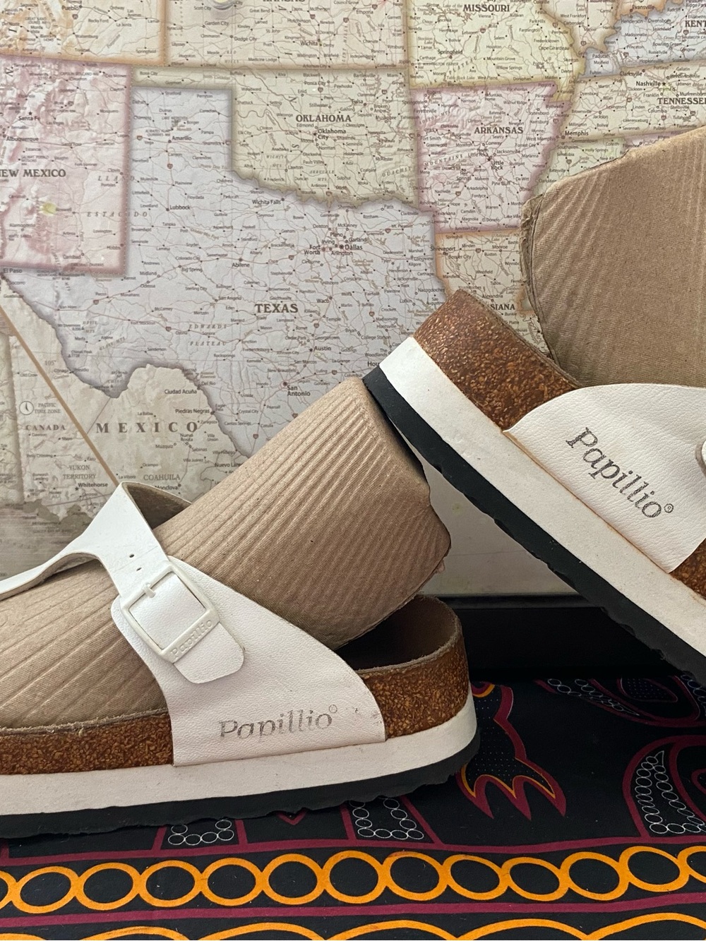 Pre-owned Papillio Gizeh Platform Sandal in White Sz 38/7 Women’s